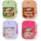 Wish Hand Sanitizer Spary Travel Size Spray 4-Piece 1.2 FL OZ (35ML) Each, Salted caramel, Coconut Cream, Dragonfruit, Golden Citrux, Hydrating and Moisturizing,(4 pack)