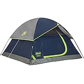 Coleman Sundome Camping Tent with Rainfly, 2/3/4/6 Person Tent Sets Up in 10 Mins, Weatherproof Shelter for Camping, Festivals, Backyard, Sleepovers, & More