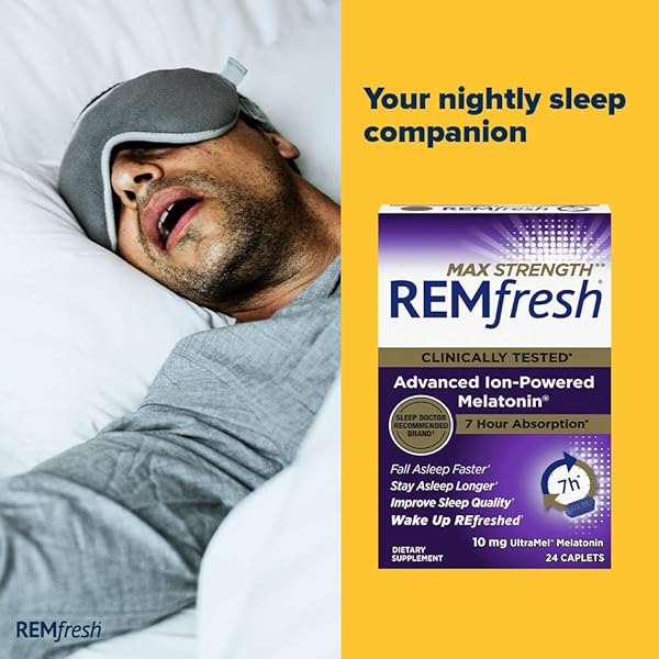 REMFRESH MAX STRENGTH 10MG MELATONIN, 24 CAPLETS (PACKAGING MAY VARY)