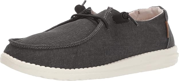 Amazon.com | Hey Dude Women's Wendy Chambray Off Black, Size 11 | Loafers & Slip-Ons