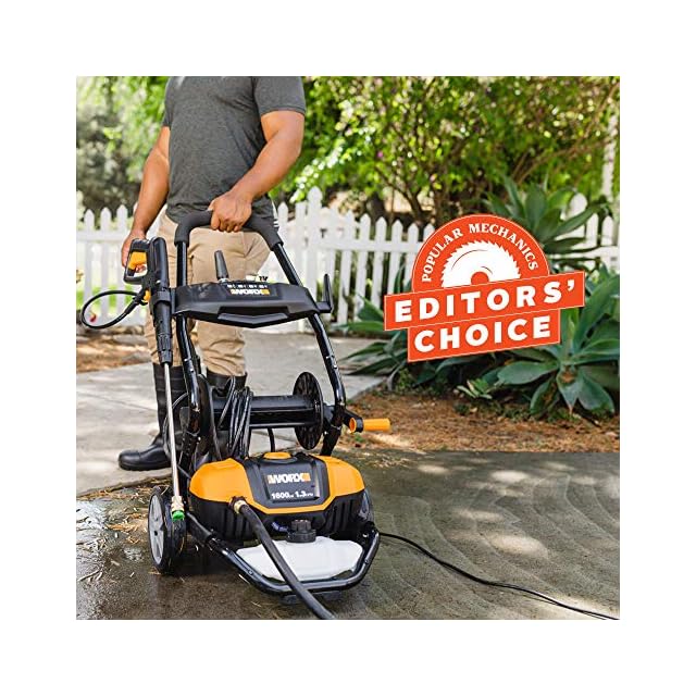 WORX 13 Amp Electric Pressure Washer 1600 PSI with Rolling Cart WG604