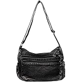 GOQUFOY Denim Purses for Women,Canvas Crossbody Bag Purses Men Shoulder Bag Tote Bag with Pockets Handbags Casual Lightweight