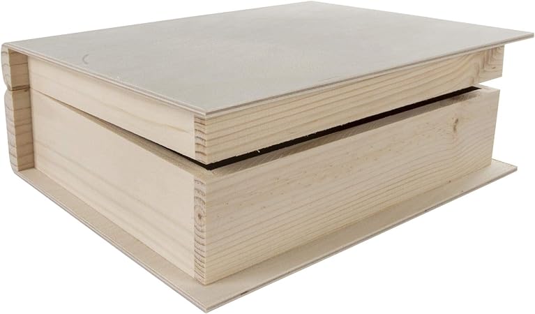 WooDeeDoo Neto Cajas con Forma de Libro, Madera, 24.5 x 19 x 8 cm: Amazon.es: Hogar