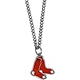 Siskiyou Sports MLB Chain Necklace with Small Pendant, 20" Snake Chain