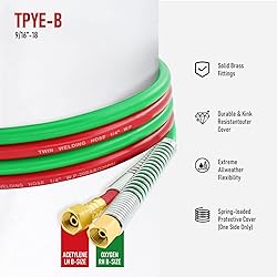 RX WELD Oxygen Acetylene Hose 1/4-Inch × 50 Feet