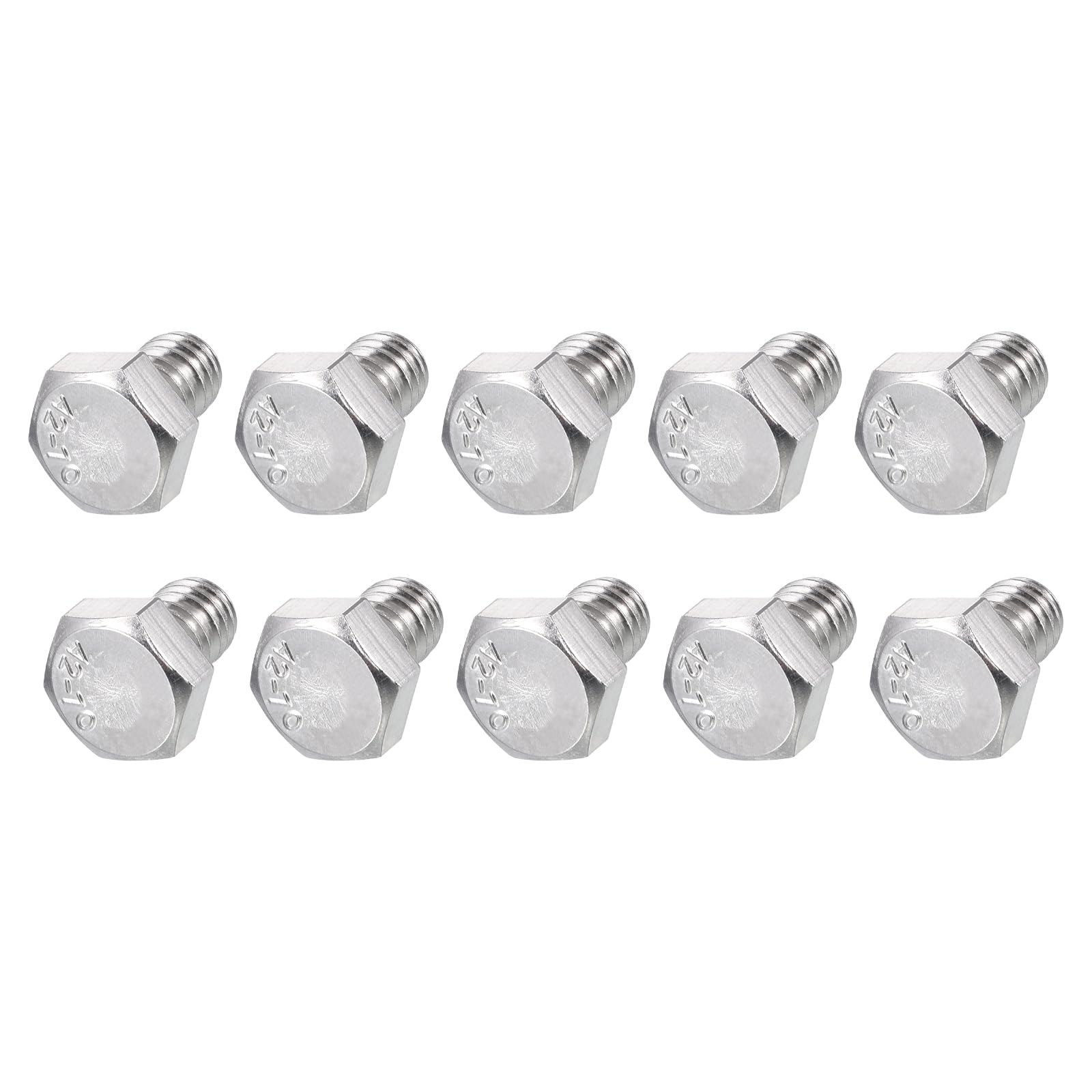 METALLIXITY Hex Bolts (M6-1x8mm) 50Pcs, 304 Stainless Steel Coarse Fully Threaded Hex Head Screw Bolt Machine Screws - for Furniture Repair, Silver โ image 1