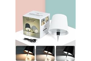 HOUAGI Pridola Wireless Bottle Lamp,3 Color Rechargeable LED Wine Bottle Lights for Liquor Bottles,Touch Dimming Bottle Lights Head(White,1 PC)