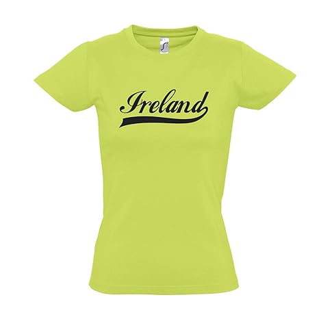 Damen T-Shirt - Irland Oldschool Ireland LÄNDERSHIRT EM / WM FAN Trikot S-XXL