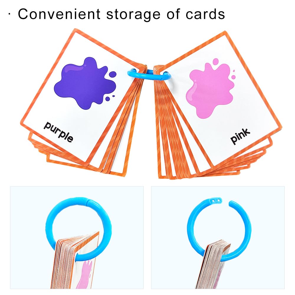 Lachilly Colors and Shapes Learning Flashcards, High Frequency Words, Beginning Reading, Kindergarten, ESL Teaching Materials, Autism Learning Materials, Vocabulary Building, 20 Cards, 38 Words