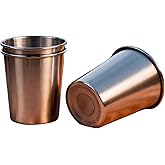 Jsdzsm 3 Pack Stainless Steel Cups, 8 oz Metal Cups for Drinking - Shatterproof & Reusable Silver Pint Glasses for Bathroom, Office, and Home Use