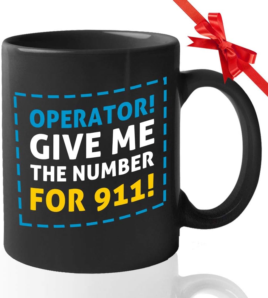 TV Series Coffee Mug - Operator Give Me The Number - Season Animated Comedy Cartoon Funny American Television Series Bart Springfield unique Quotes
