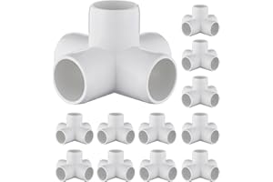 TIANTIANUP 12-Pack 3/4 inch 5 Way PVC Fitting Elbow Furniture Grade Pipe Connector for DIY PVC Shelf Greenhouse Support Structure Frame