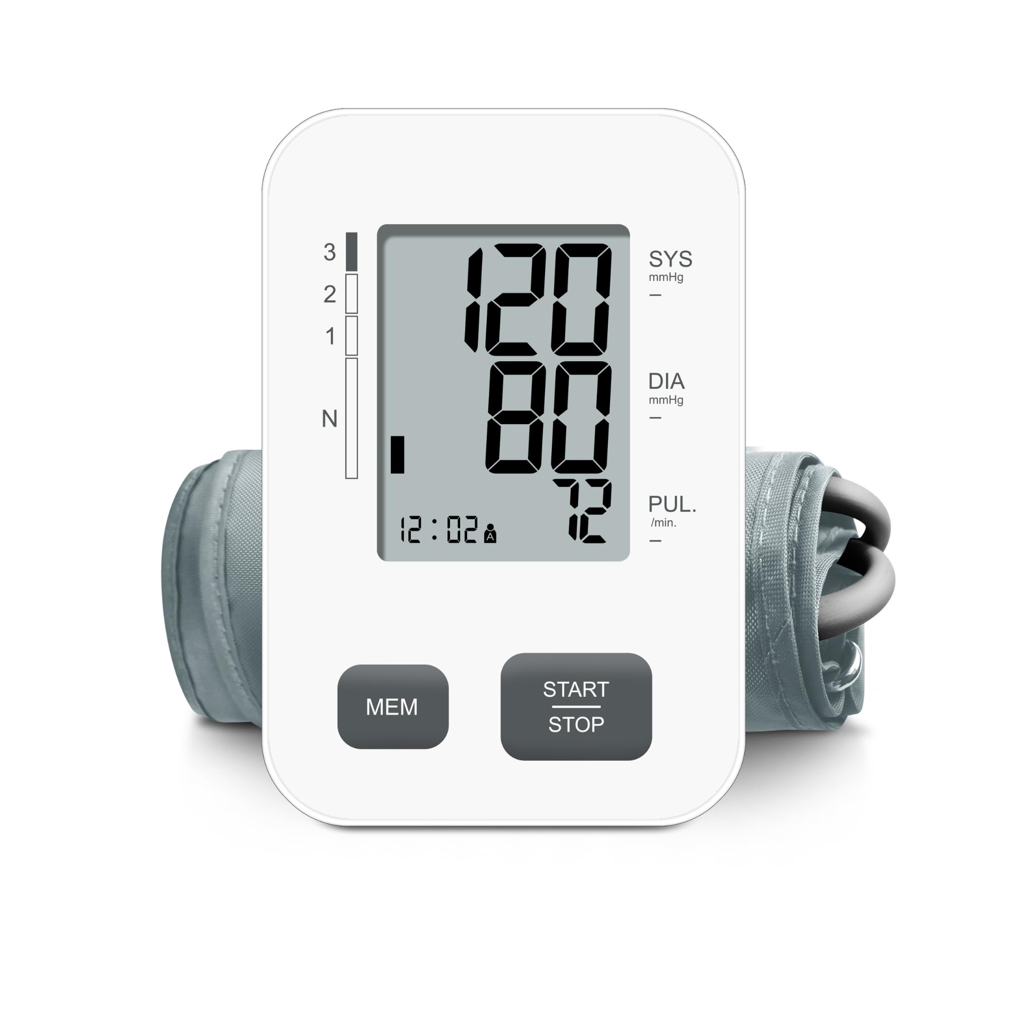 Value Health Blood Pressure Monitor - Upper Arm Fully Automatic Medical BPM for Home Use - Arrhythmia Irregular Heartbeat Detection - 2 User Memory Function - Large Cuff 22-40cm - LCD Display