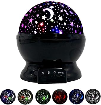 luz de noche para ninos luces de noche de estrella giratoria para nino nina lampara de proyeccion de cielo luna dormitorio noche estrellada para