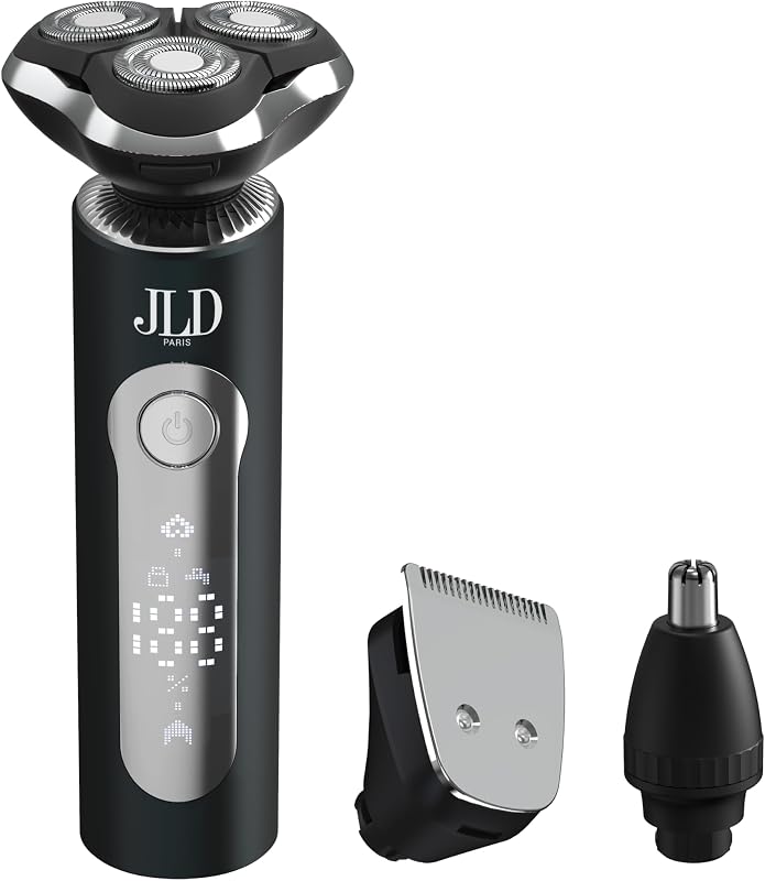 Rasoir Barbe Électrique 4 en 1 – Rasage 0,1 mm – Tondeuse Nez, Oreilles Et Finitions – Têtes Flottantes Précises – Batterie Lithium Rechargeable USB-C – Set Complet Grooming Homme — photo 4 sur 5