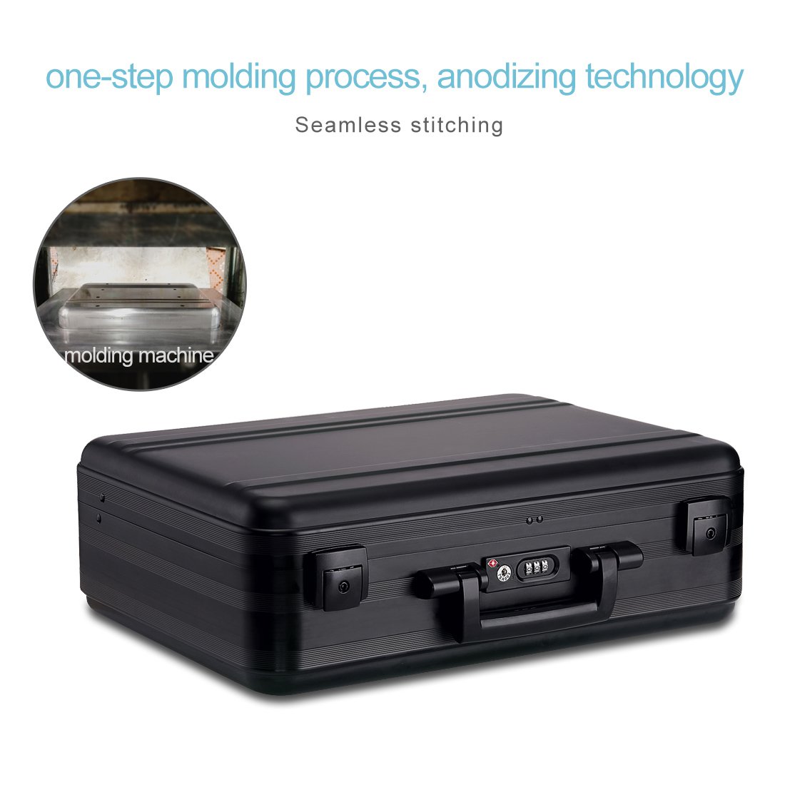 Tokers Aluminum Briefcase Attache Cases for men Laptop Metal briefcases