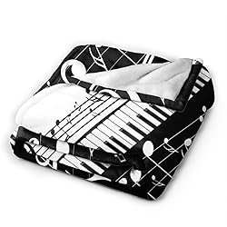 Jbofyee Music Notes Musical Throw Blankets All