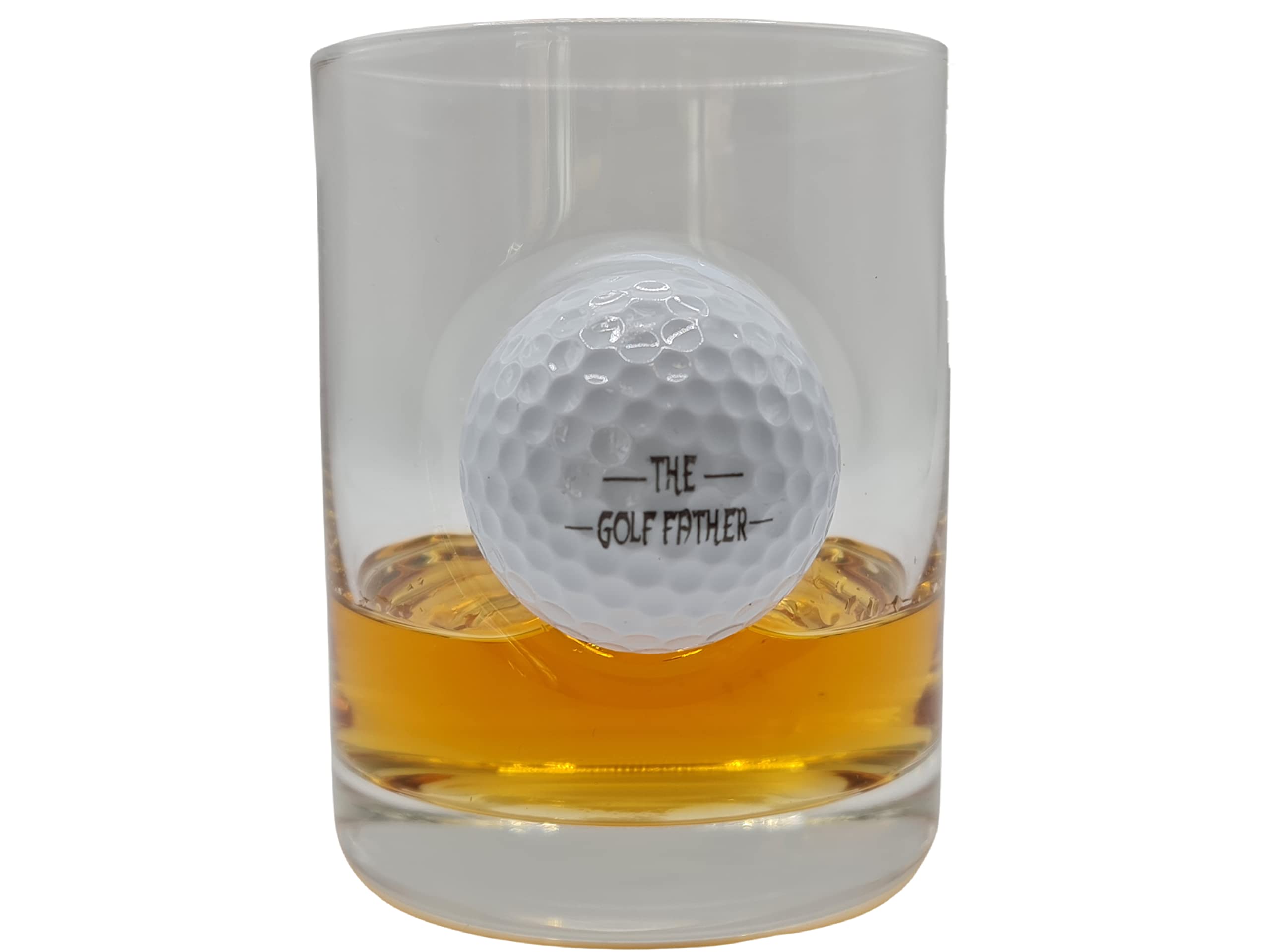 solo-pro master your game Golf Gifts for Men, Whiskey Glass with Real Ball Embedded, Unique Birthday Gift Fathers Day
