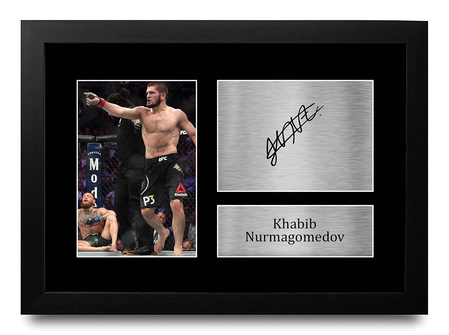 HWC Trading Khabib Nurmagomedov MMA Gifts Printed Signed Autograph Picture for UFC Memorabilia Fans - A4 Framed — image 1