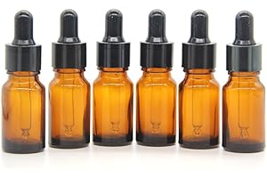 YIZHAO Amber Glass Dropper Bottle 10ml, Tincture Bottles with Glass Dropper, for Essential Oils, Aromatherapy, Cosmetic, Laboratory, Pharmacy, Liquids, Travel –12 Pcs