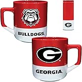 RFSJ Georgia Bulldogs Ceramic 20 oz Campus Colors Mug – Official Team Logo Coffee Cup – Handwash Recommended – Includes One Mug