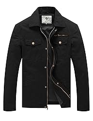WenVen Men's Military Cotton Tactical Sports Jacket