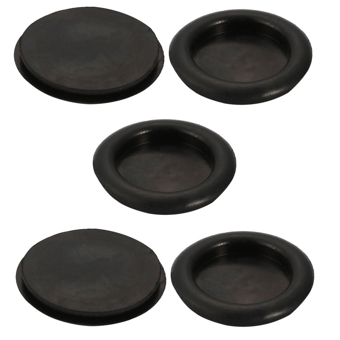 Sourcingmap 5pcs Wire Protective Grommets Black Rubber 40mm Dia Single Side Grommets
