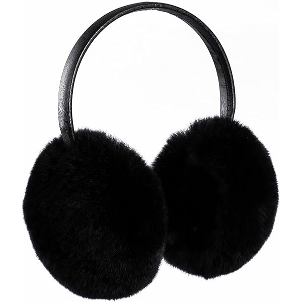 Hima 100% Real Rex Rabbit Fur Earmuff Made In The US (Baby Pink