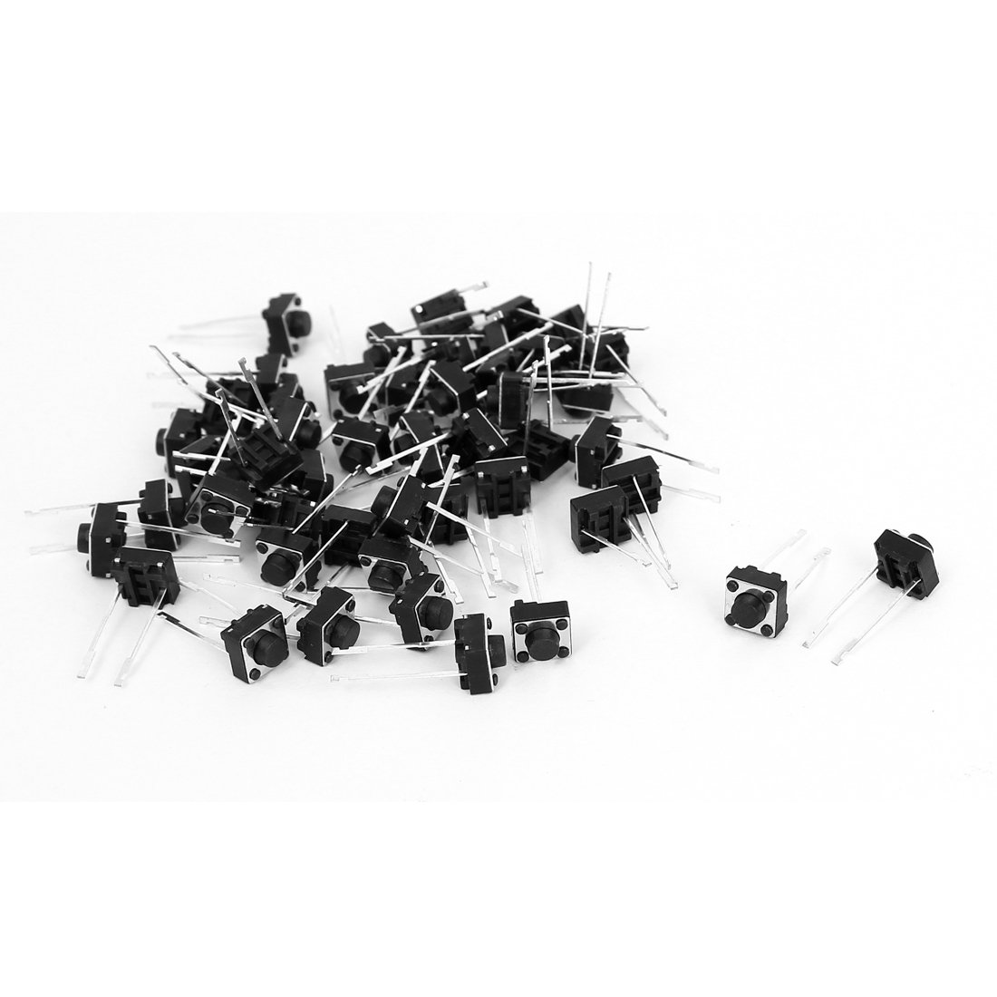sourcingmap 5 Dip 2 Pin Momentary Push Button Tactile Tact Switches, 6 mm x 6 mm x 5 mm