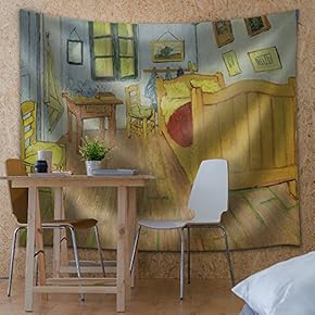 "The Bedroom by Vincent Van Gogh - Fabric Tapestry, Home Decor - 51x60 inches
