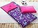 Amdieu HowPlumb Sleeping Bag and Pillow Cover, Purple Pink Teal Floral Indoor Outdoor Camping Youth Girls