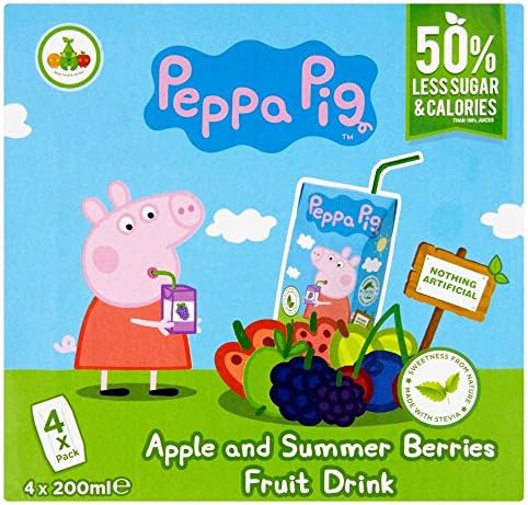 Appy Peppa Pig Apple &amp; Summer Berries Fruit Drink (4x200ml) - Pack of 6