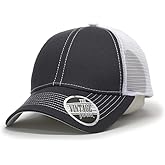 The Vintage Year Plain Two Tone Cotton Twill Mesh Adjustable Trucker Baseball Cap