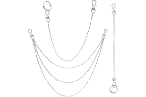 anezus 3pcs Belt Chain, Pocket Chain, Chains for Wallet, Pants, Jeans, Goth Accessories for Eboy, Egirl, Men and Women
