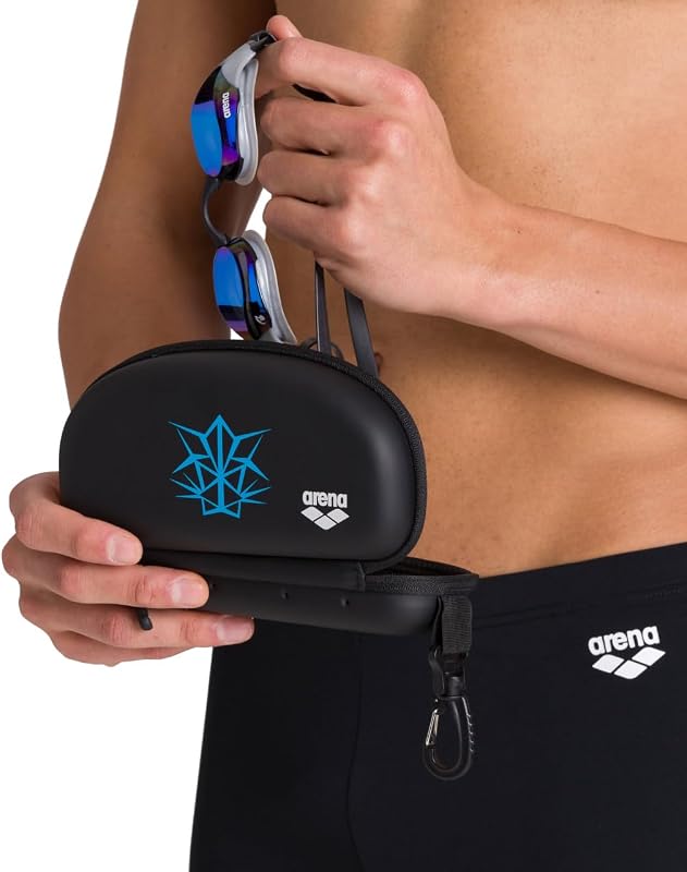 Swim Goggle Case, Étui pour Lunettes de Natation, Étui Rigide, Couleur Noire