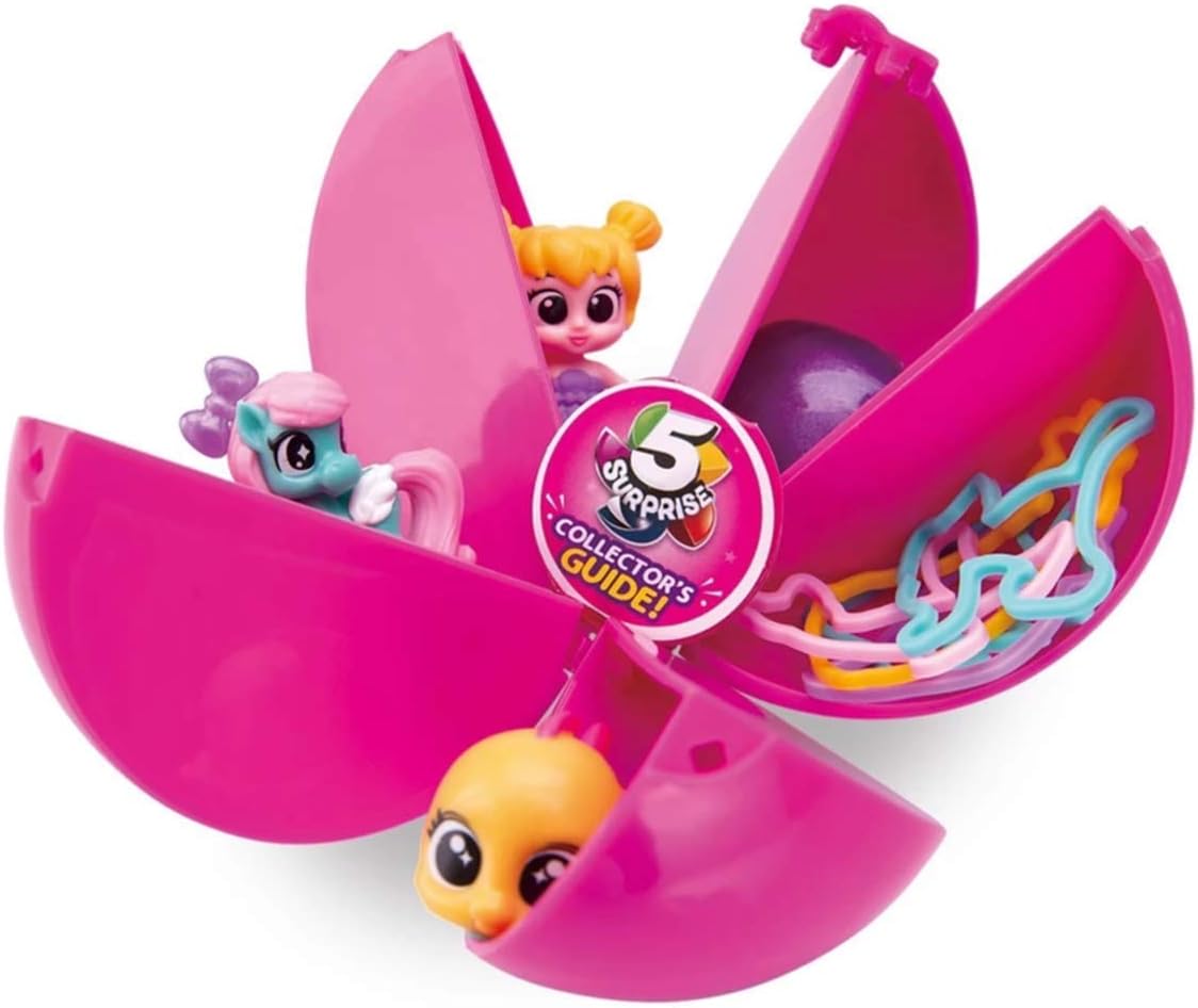 5 surprise pink mystery capsule collectible toy by zuru
