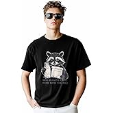 Raccoon Milk Men's Graphic T-Shirt, Casual Short Sleeve Men's Printed Tee, Cartoon Summer Crewneck Top, Trendy Gift for Men