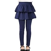 KEREDA Girls Leggings Ruffle Skirt School Uniform Pants Kids Clothes 4-14 Years