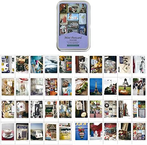 Instax Mini Photo Card 2.17" x 3.35" 40 Mini Cards per Tin Case Message Card Decorative Card (Paris)