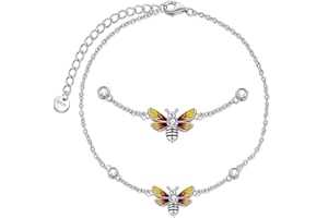 YAFEINI Anklet Bracelets for Women Girls Sterling Silver Hummingbird/Dragonfly/Butterfly Link Chain Anklets Jewelry Gifts