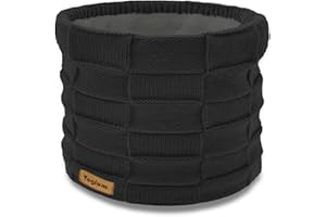 Adults Knit Thermal Neck Warmer Gaiter | Windproof Fleece-Lined Face Mask | Stretchy Unisex Winter Scarf for Work & Ski Gear