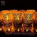24 Flameless Flickering LED Tea Light by Frux Home and Yard - Battery Operated Candles, Holders Decorative Votive Wraps Included