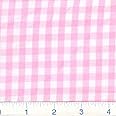 Richcheck 60" Gingham Check 1/4" Pink, Fabric by the Yard
