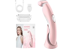 ORVINA Electric Razor for Women - Painless Eletric Shavers for Women, Body Hair Removal for Legs and Underarms, Ladies Bikini Trimmer Wet Dry Shave, Rechargeable, with LED Light (Pink)