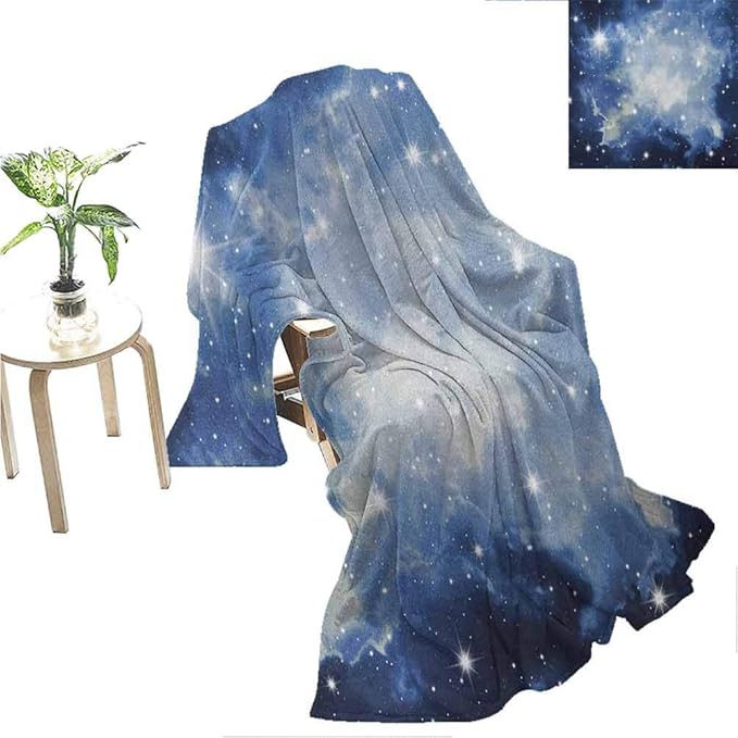Constellation Throw Blankets Bulk Blue Galaxies in Night Sky Celestial