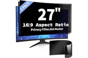 DEJIMAX 27 Inch Computer Privacy Screen Filter for 16:9 Widescreen Monitor, Anti Glare and Blue Light, PC Monitor Screen Priv