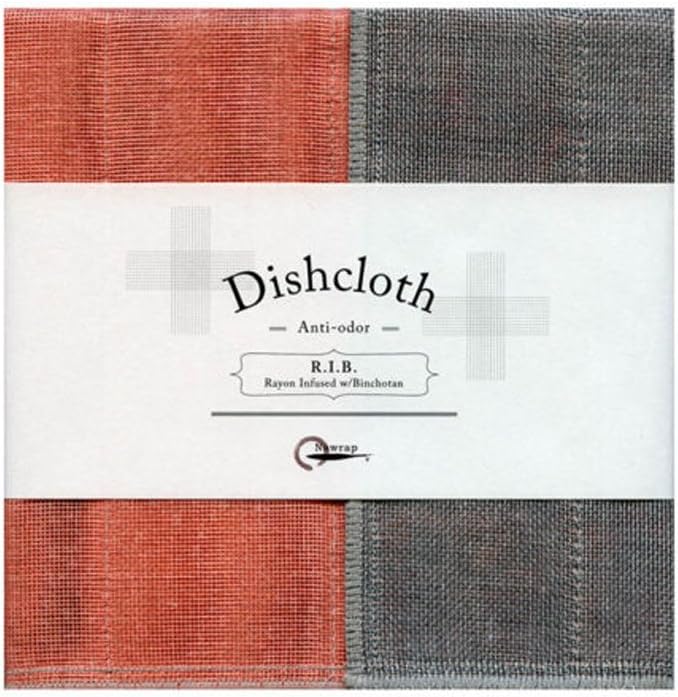 Binchotan Dishcloth, Coral X Charcoal