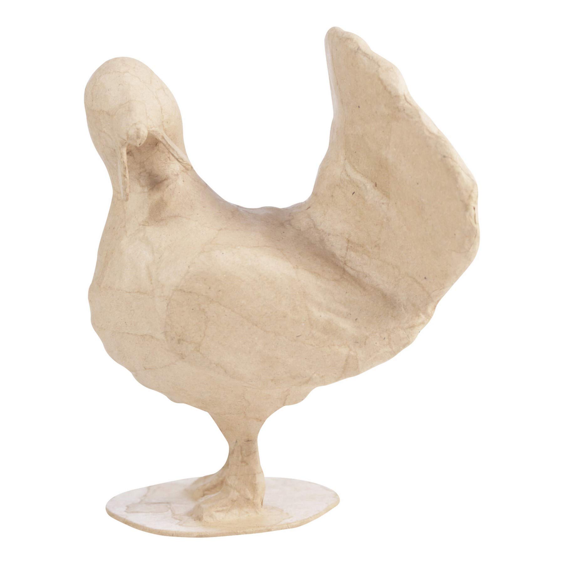 Décopatch - Ref SA191C - Chicken - Papier Maché Object to Decorate - 11 x 12 x 15cm - Decorate with Décopatch Papers & PaperPatch Glue, Glitter, Paints