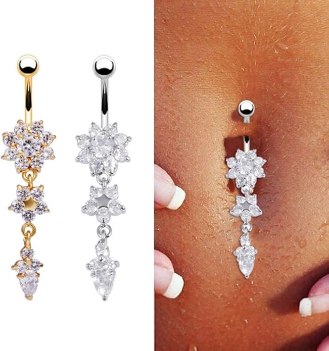 Jewellery & Watches Body Piercing Jewellery Crown Charm Rhinestone Body