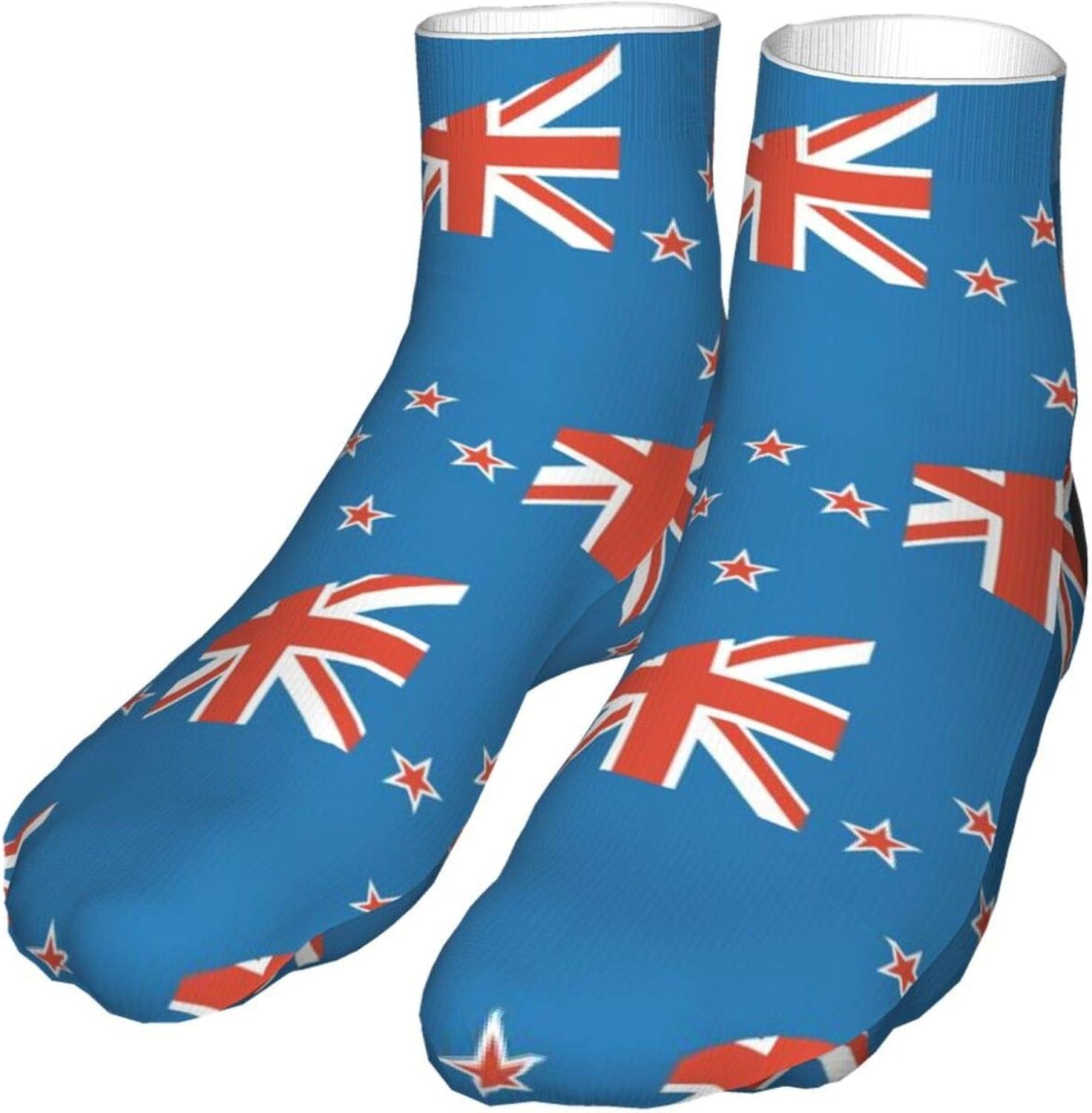 New Zealand Flag Crew Socks With Moisture Wicking 11.8 Inch